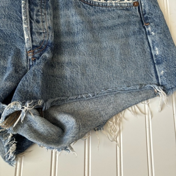 AGOLDE | Women's Distressed Parker Cut Off Shorts Size 28 Button Fly - Picture 6 of 15